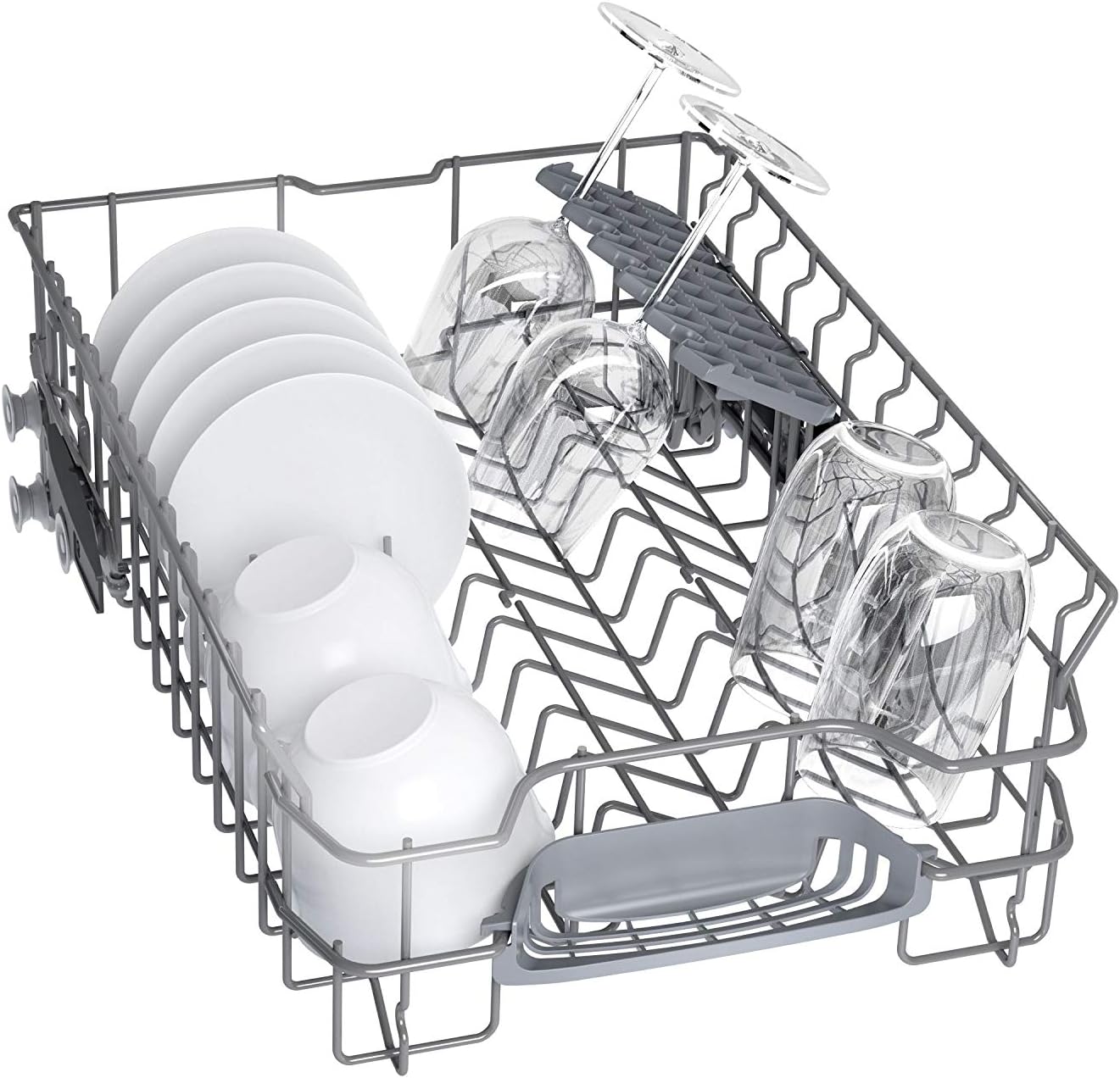 Bosch SPV2IKX10E Serie 2 Lavastoviglie smart a scomparsa totale, larghezza 45 cm, Cestello posate, Extra Asciugatura con la pressione di un pulsante, InfoLight punto luce rosso sul pavimento, AquaStop protezione dai danni causati dall'acqua, Bianco