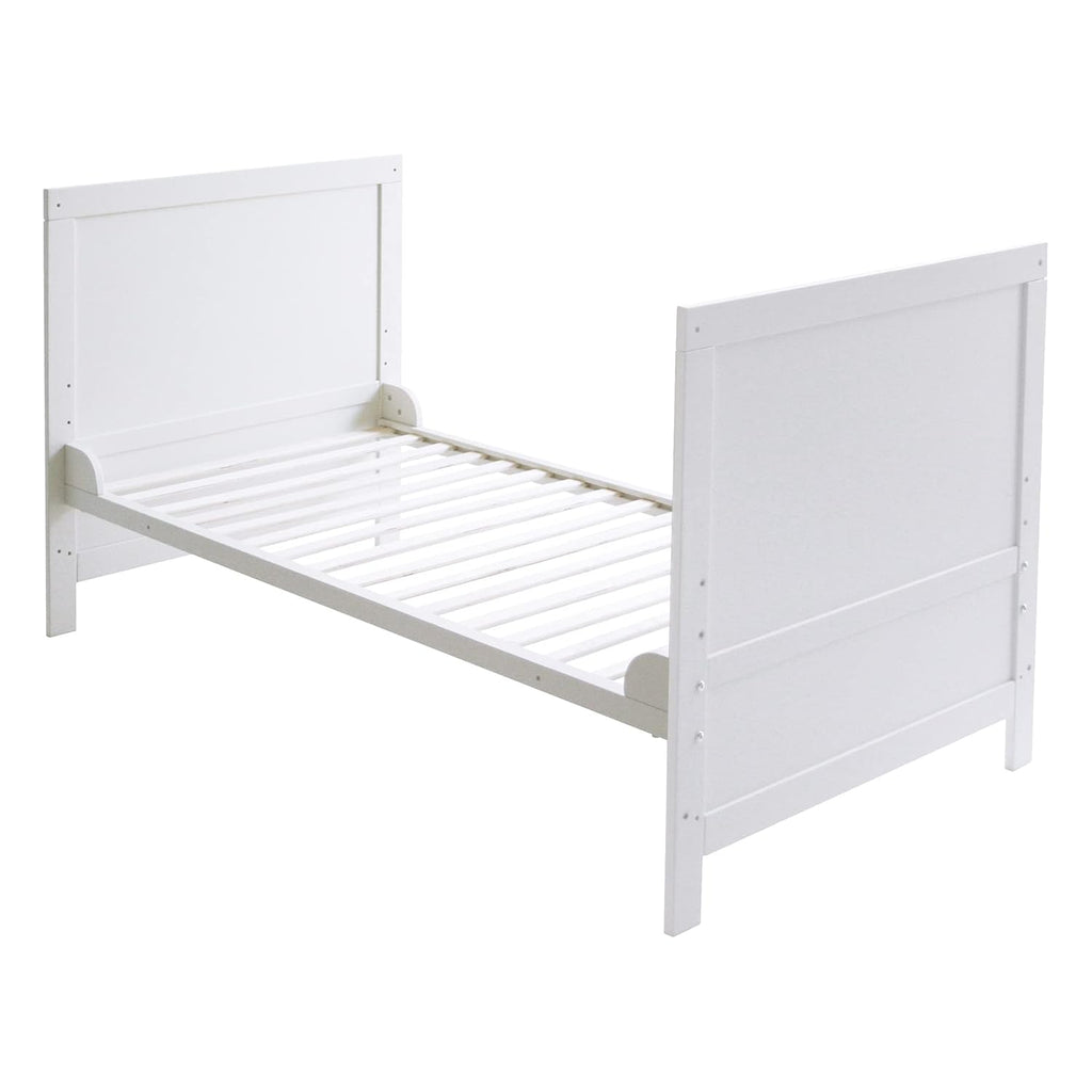 roba Lettino combinato 70 x 140 - Lettino con sbarre regolabile in 3 altezze - 3 pioli rimovibili - Lettino trasformabile in letto junior - Legno color tortora