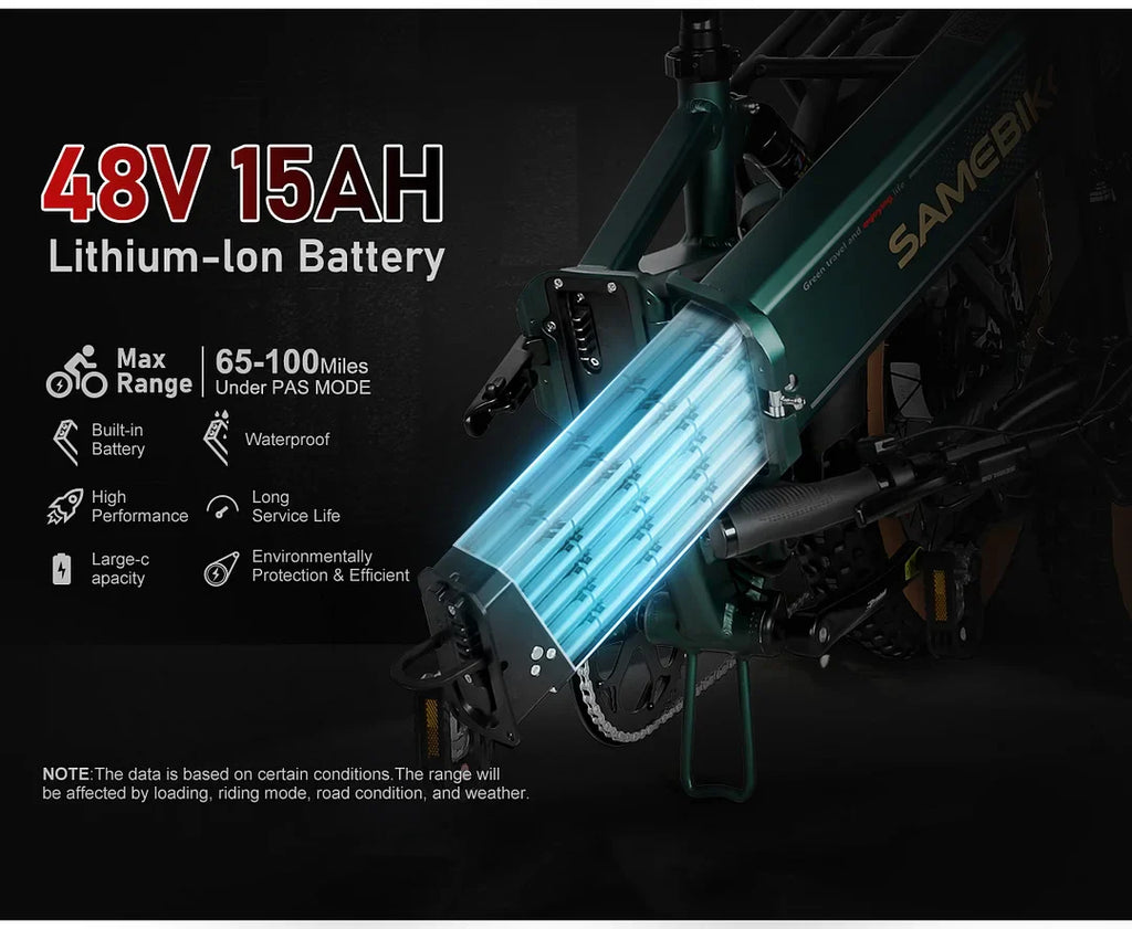 SAMEBIKE XWLX09-II Motore 1000W, 48V 15Ah, 50 km/h, Ebike da montagna