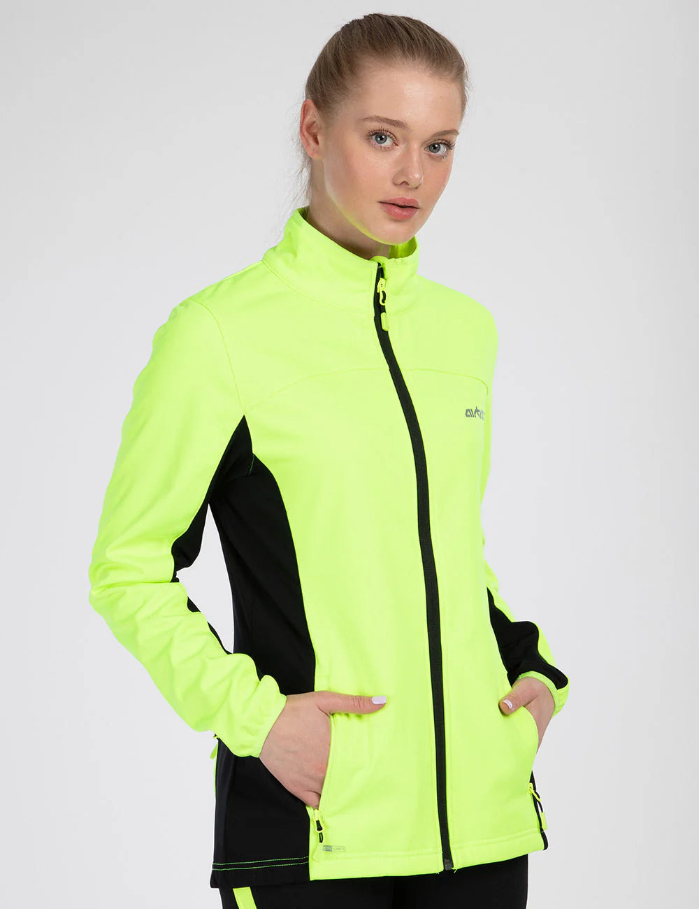 Giacca da ciclismo da donna Thermo Softshell Pro Line II neon-nera Setprodukt
