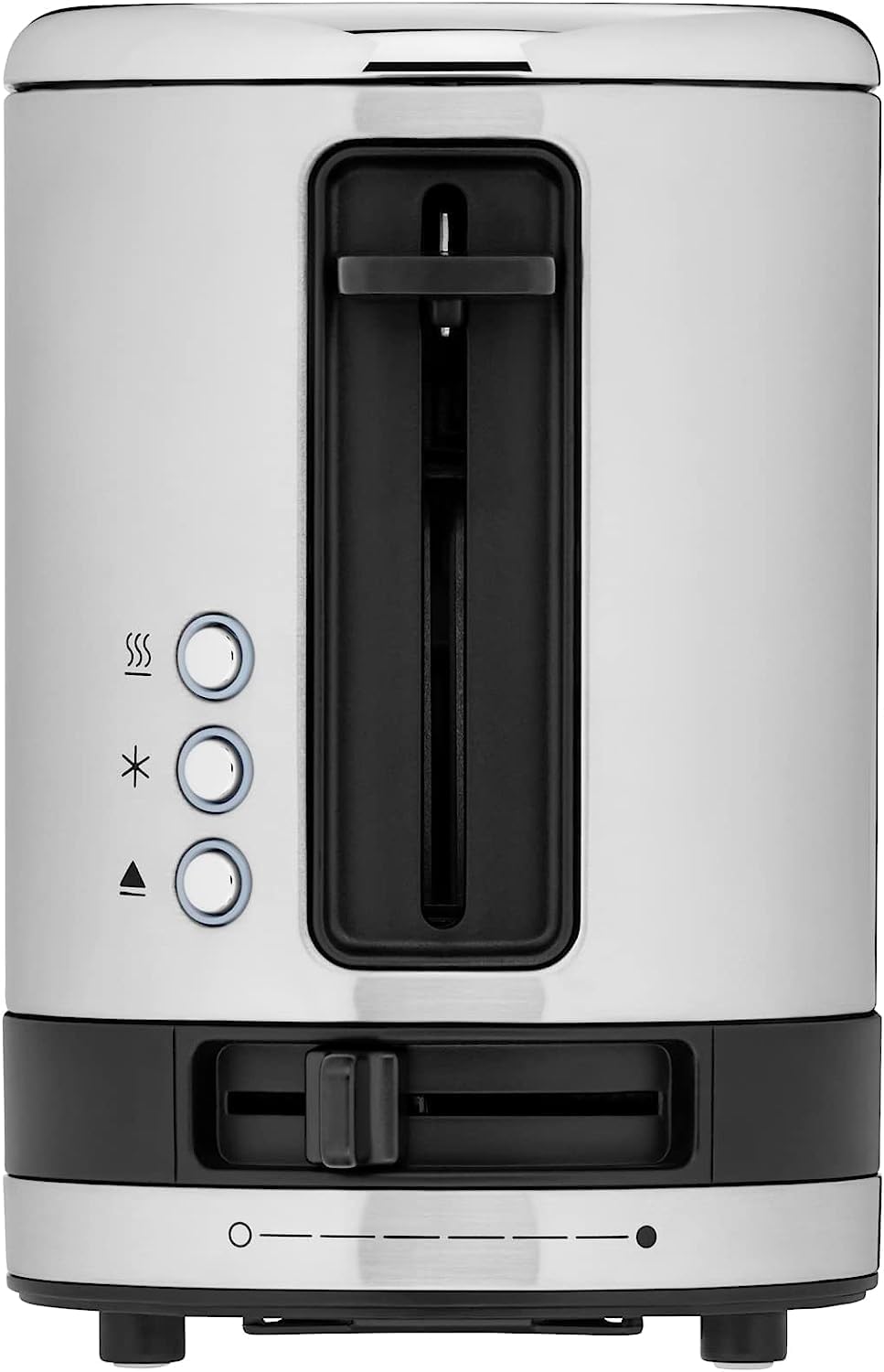 WMF Küchenminis 1-Scheiben Toaster Langschlitz XXl-Toast, Mini Toaster mit Brtchenaufsatz 7 Brunungsstufen berhitzungsschutz 600W Edelstahl matt