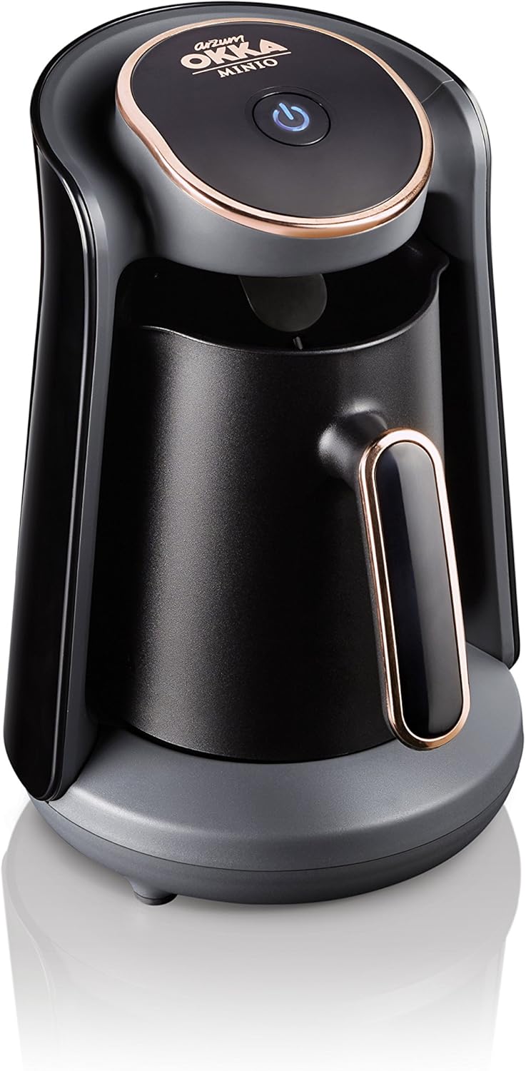 Arzum Okka Minio OK004 Kaffeemaschine Türkische Kaffeemaschine, Kaffeekanne mit berlaufschutzsystem, 1-4 Tassen (300ml.) 480W - (preisgekrntes Design) (Kupfer)
