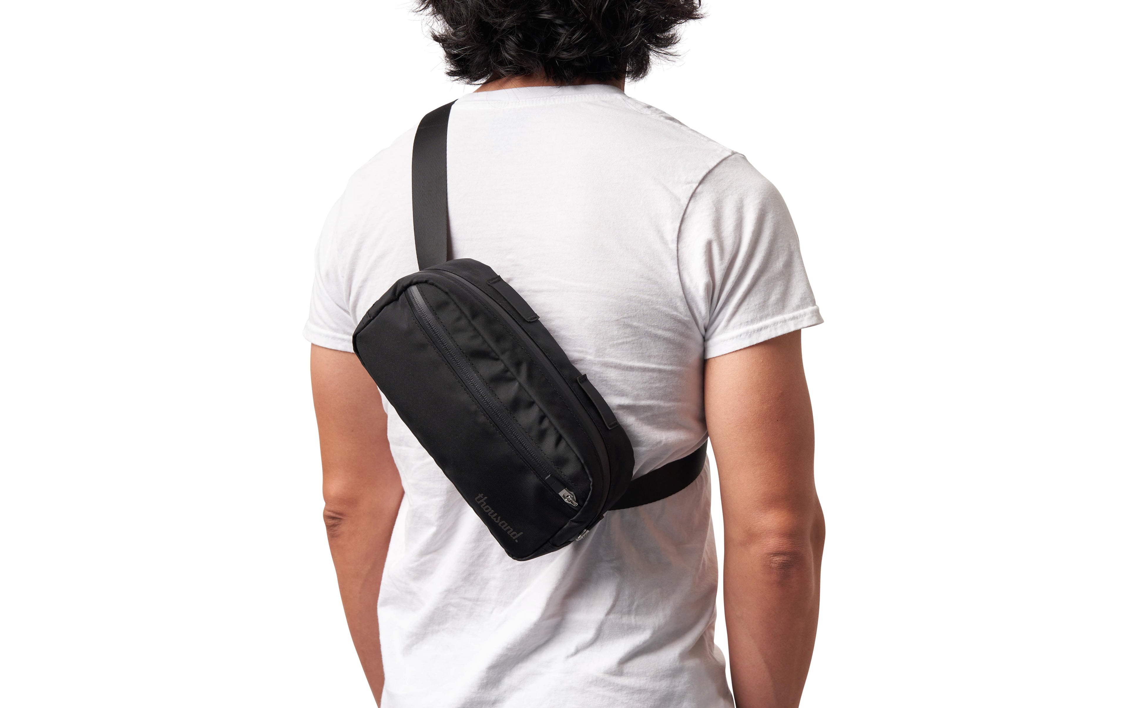 Crossbody Lenkertasche (schwarz)