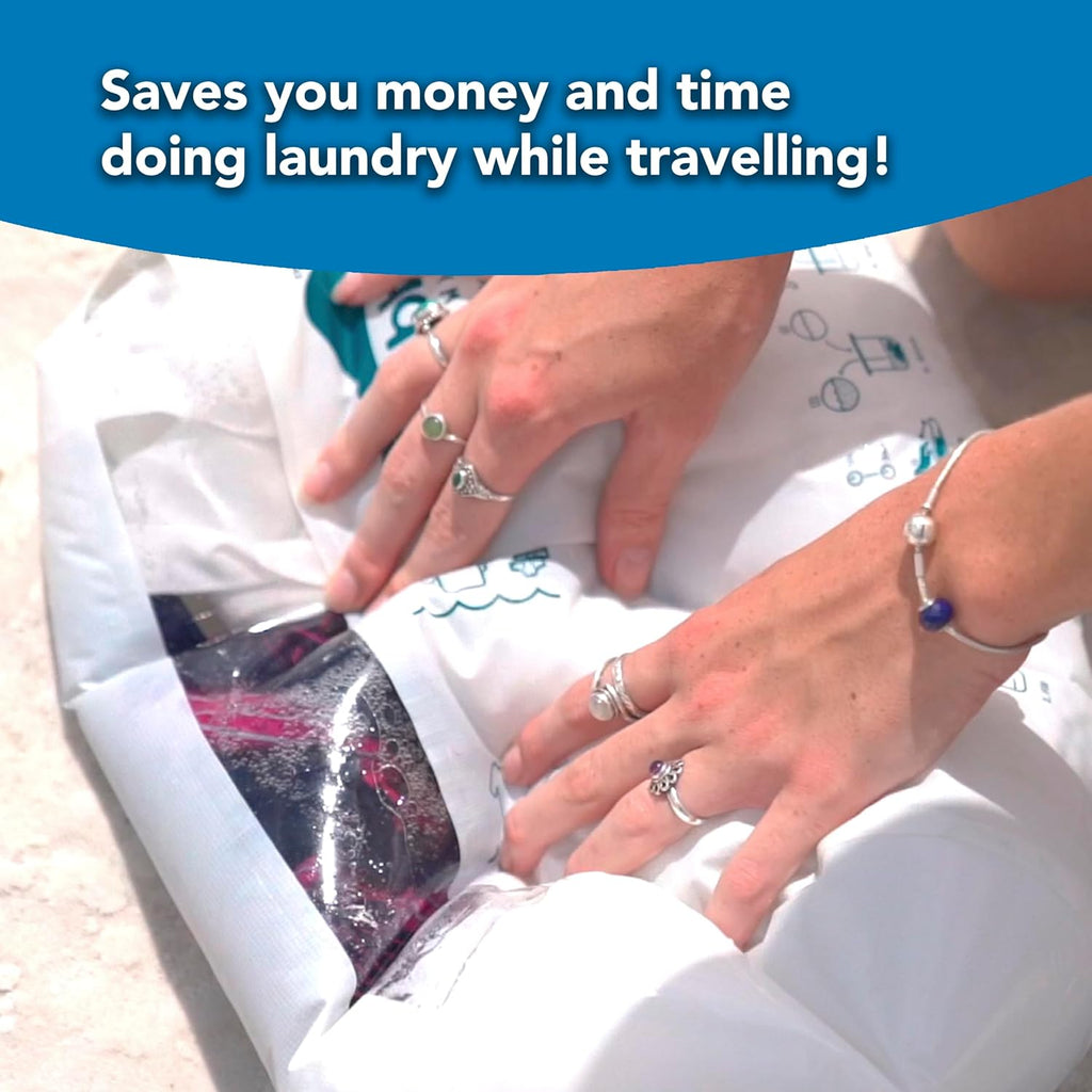 Scrubba Toplader Wash Bag 2.0 - Lavatrice portatile da campeggio - Borsa per il lavaggio e sacca da bucato, Verde