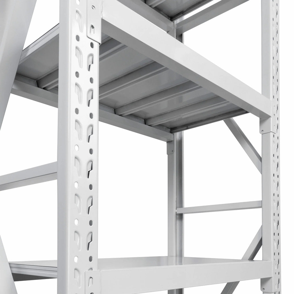 Fornorth Schwerlastregal 3200kg, 100x60x200cm, Weiss