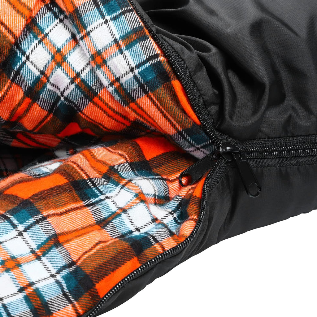 Mcota Winter 0 Grad Doppelschlafsack, Queen-Size-Größe, Schlafsack mit 100% Baumwoll-Flanellfutter, warm und wasserdicht, für 2 Personen Schlafsack für Camping, Angeln oder Jagd bei kaltem Wetter