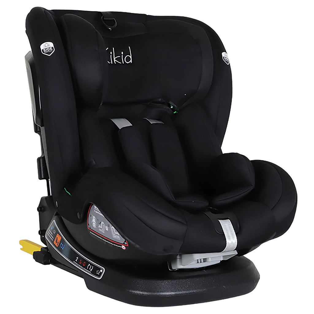 Kikid Seggiolino auto Premium 40-150cm i-Size 360 ISOFIX R129, nero