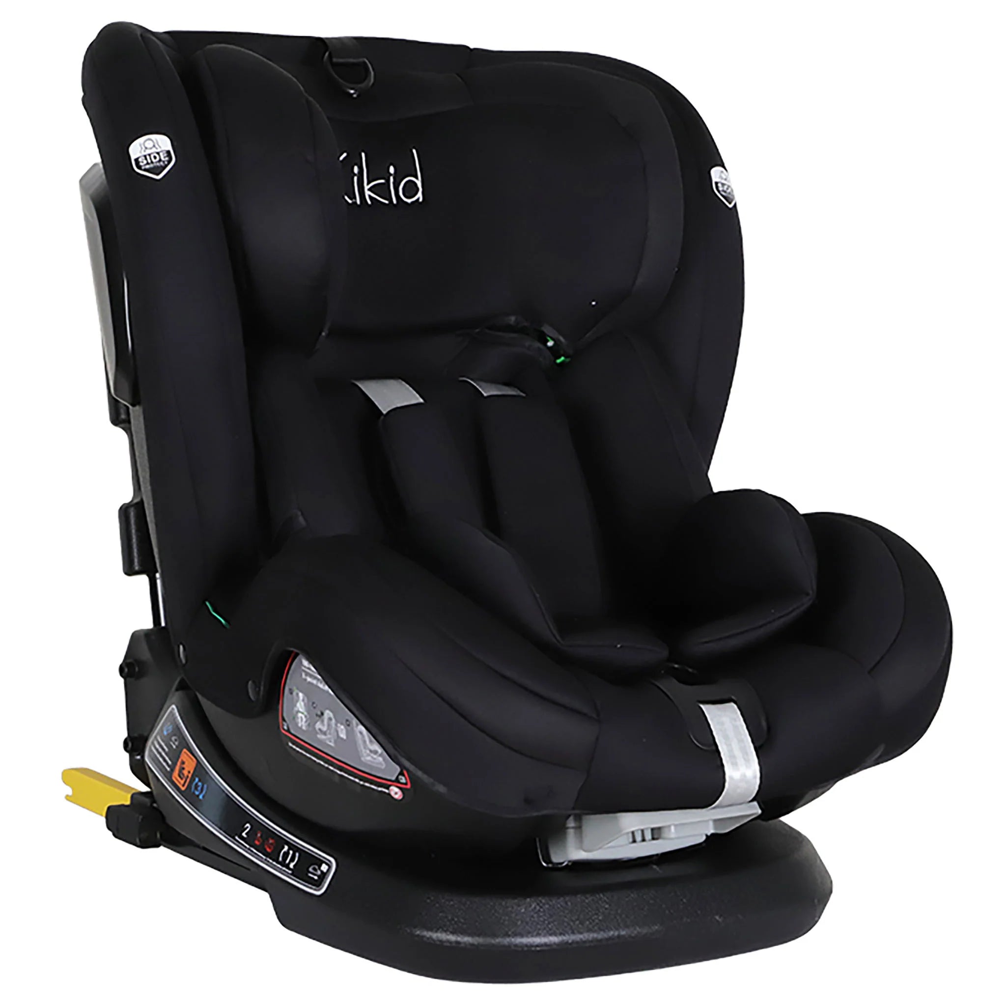 Kikid Seggiolino auto Premium 40-150cm i-Size 360 ISOFIX R129, nero