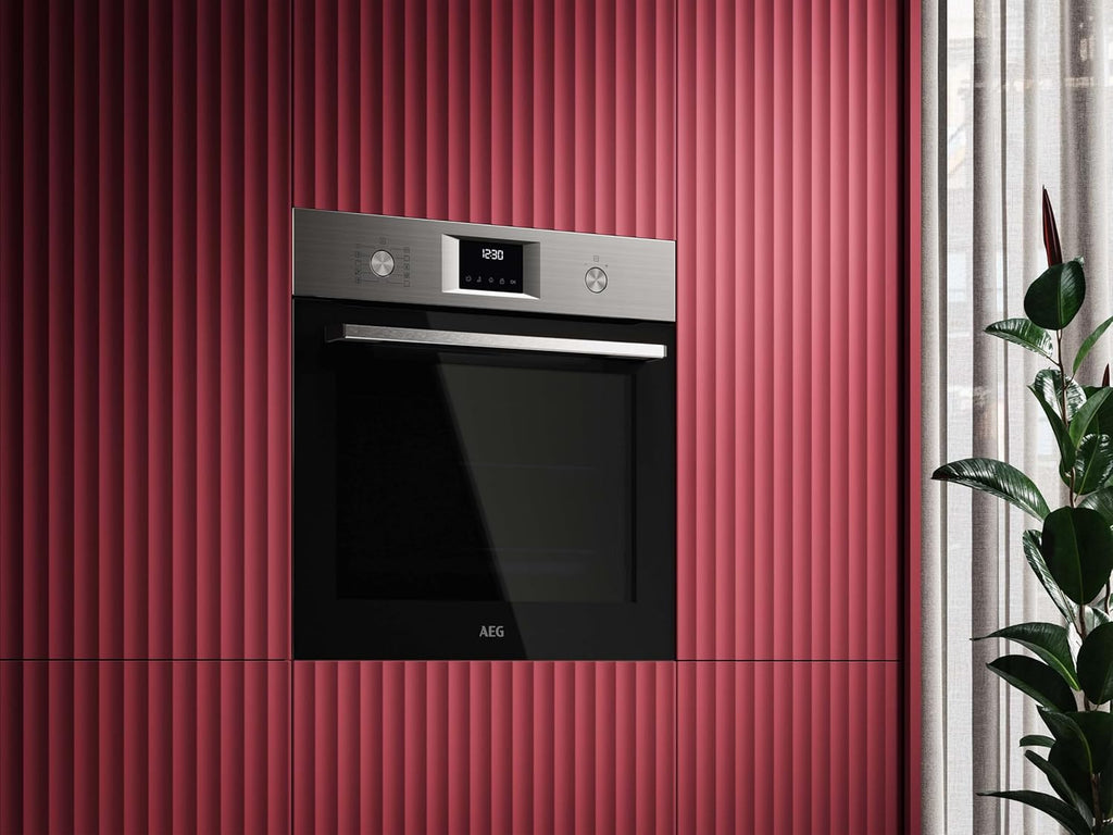 AEG Forno da incasso – Serie 5 AirFry: Risultati di cottura uniformi su 3 livelli – Pulizia Pirolitica – 25 Programmi automatici – Display touch LED – Riscaldamento rapido – Nero – BPE53516AB