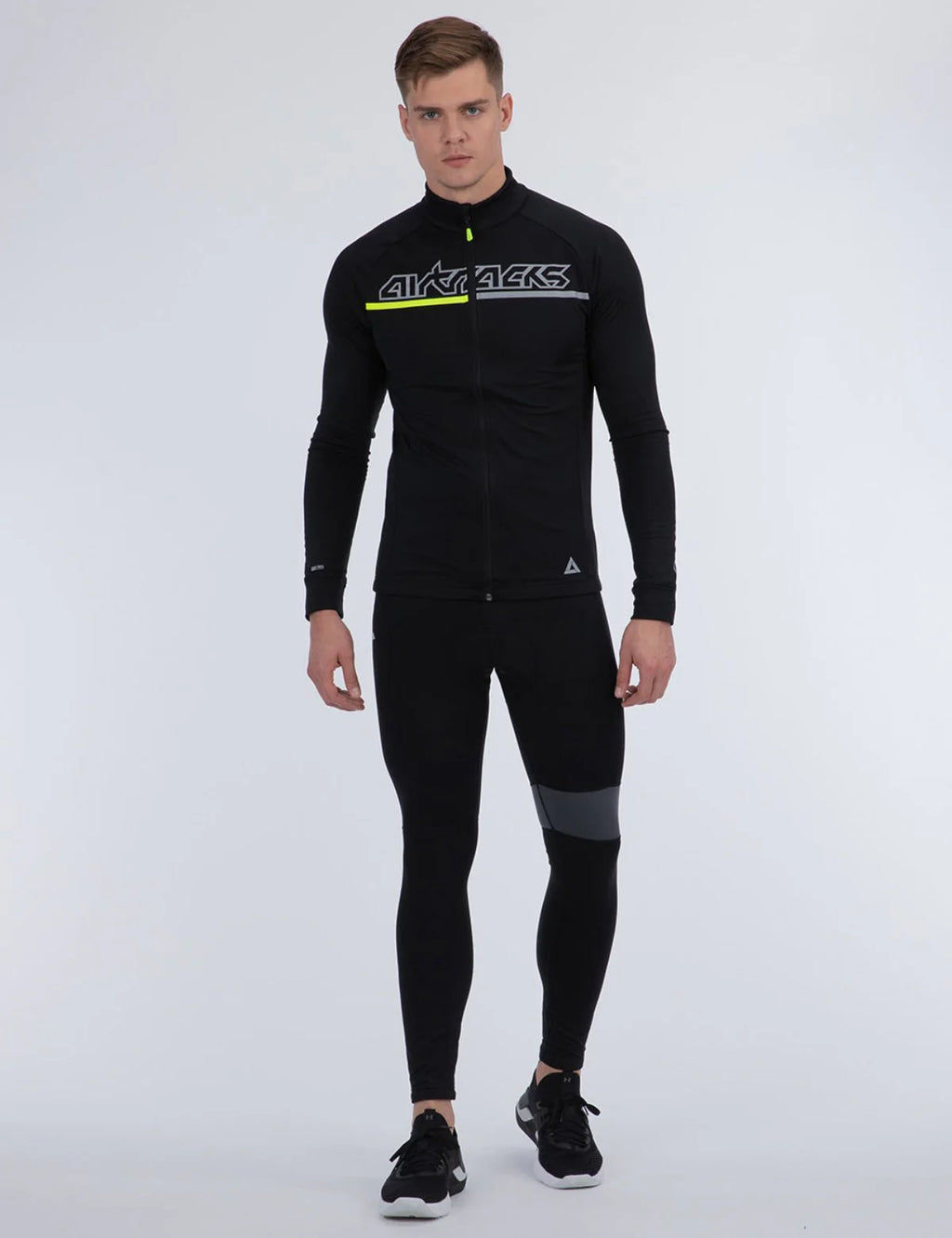 Salopette Ciclismo Termica Lunga Uomo Pro Team II Nero-Grigio