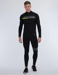 Salopette Ciclismo Termica Lunga Uomo Pro Team II Nero-Grigio
