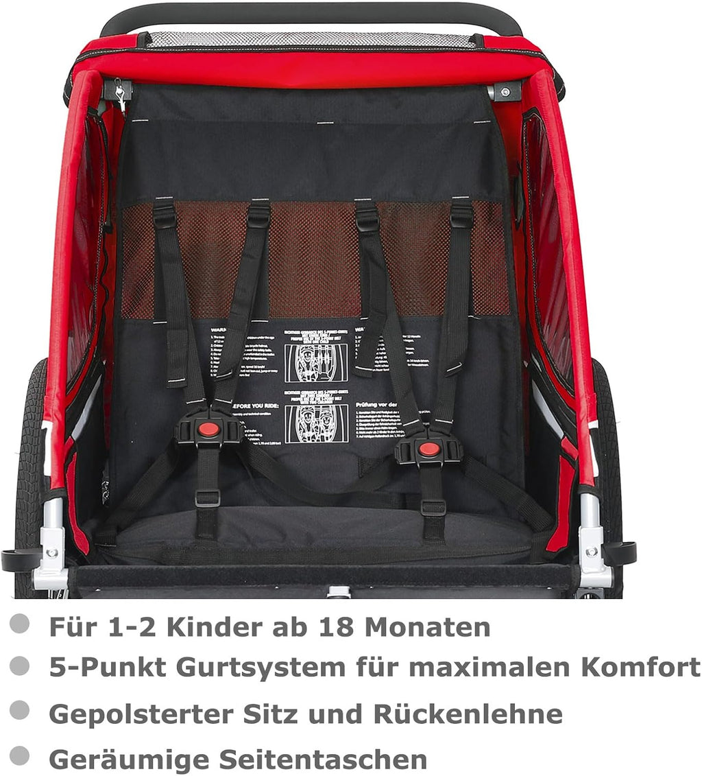 Tiggo VS 2 in 1 Rimorchio per bambini Rimorchio per bici Rimorchio con set passeggino Jogger 50202