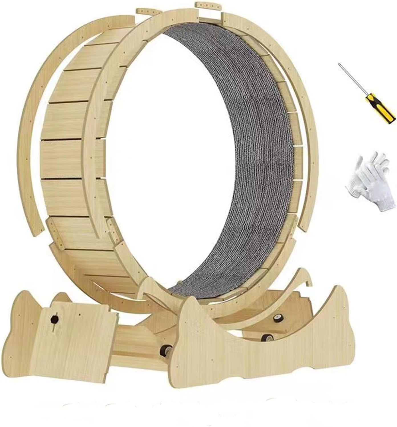 Tapis roulant per gatti in legno massiccio da 45,3x43,3 pollici, utilizzato per il fitness, la corsa e l'esercizio dei gatti, utile per mantenere i gatti in buona forma e in salute