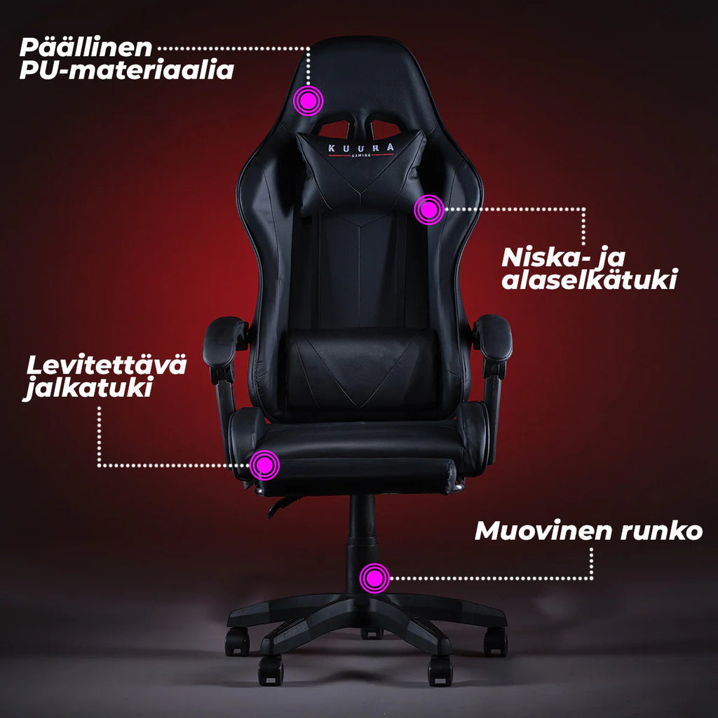 Kuura Gaming Sedia Gaming Pro, Nero