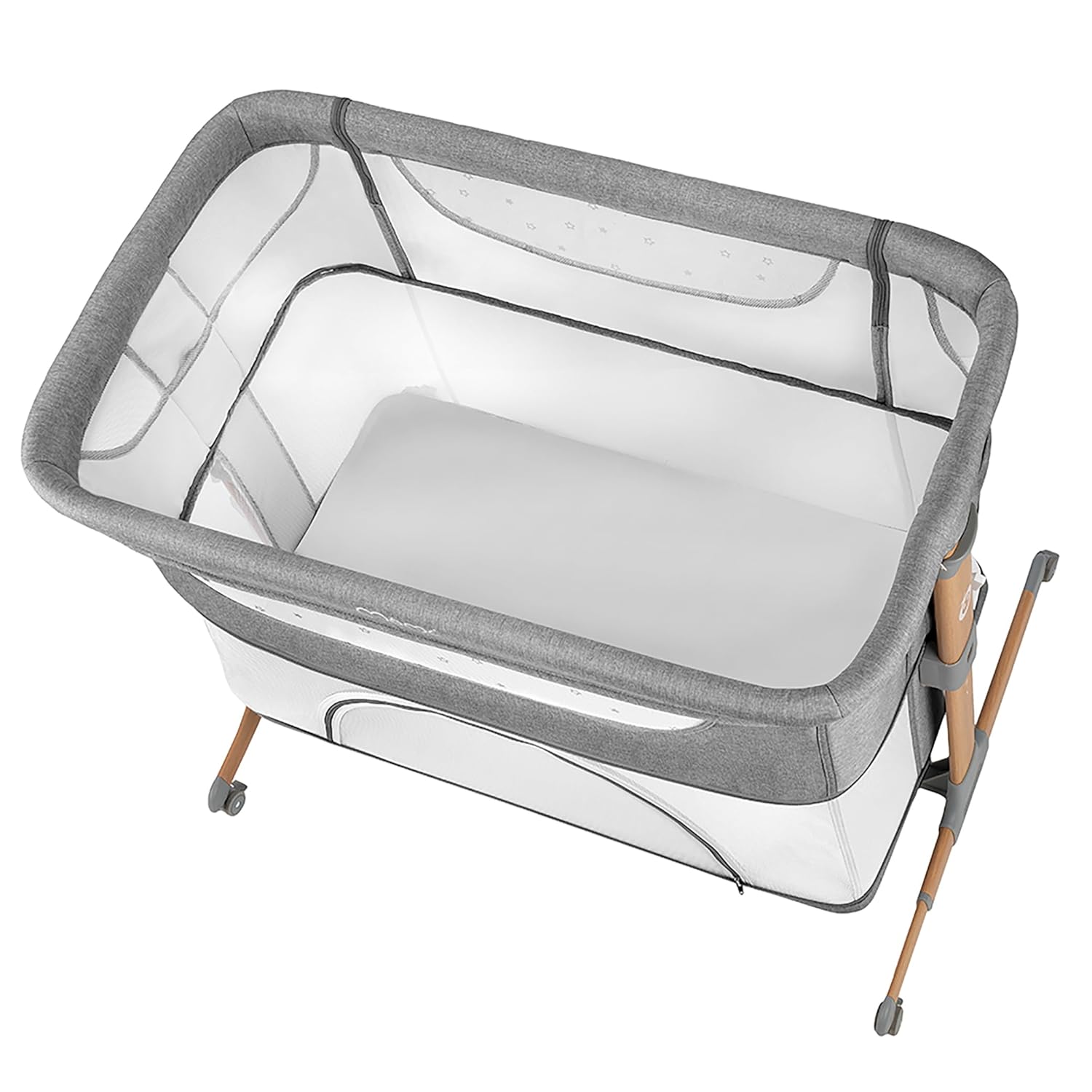 Momi SMART Bed Lettino fianco letto 4-in-1, fino a 15 kg, con materasso, regolabile in altezza
