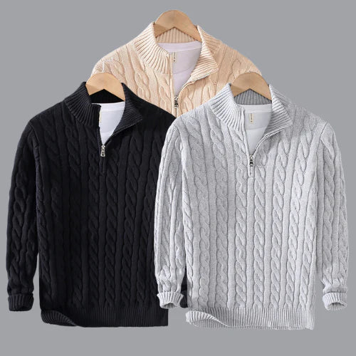 Herbstpullover mit Reiverschluss für Herren