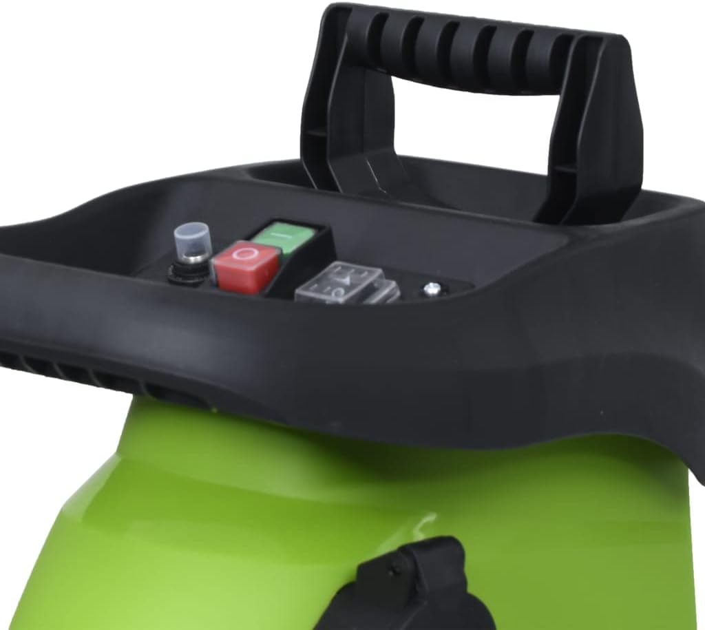vidaXL Gartenhäcksler Elektrisch mit Auffangbox Leisehäcksler Häcksler Holzhäcksler Elektrohäcksler Walzenhäcksler Schredder 2800W