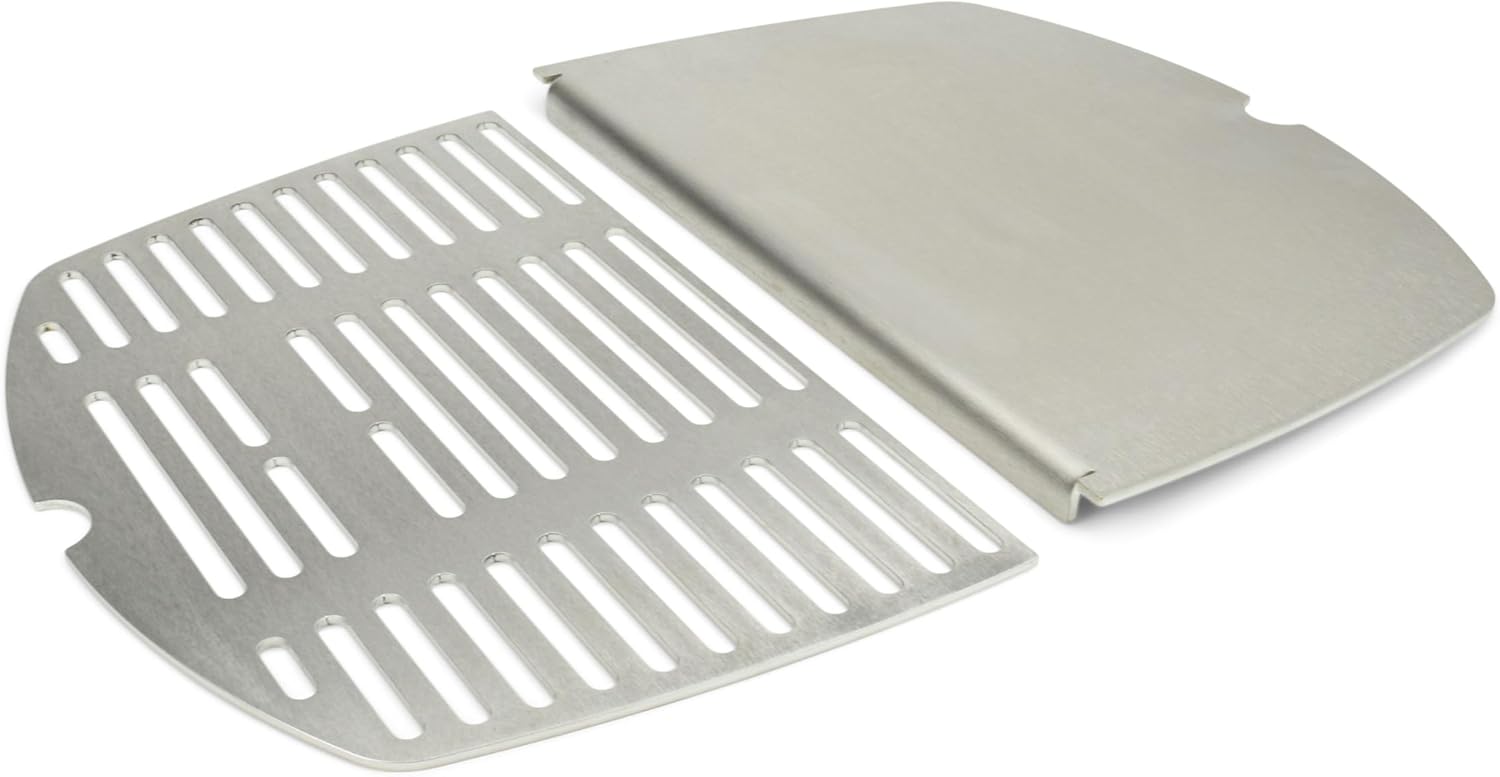 Griglie in acciaio inox per Weber Q300/3000 | lavabili in lavastoviglie - set da 2 pezzi