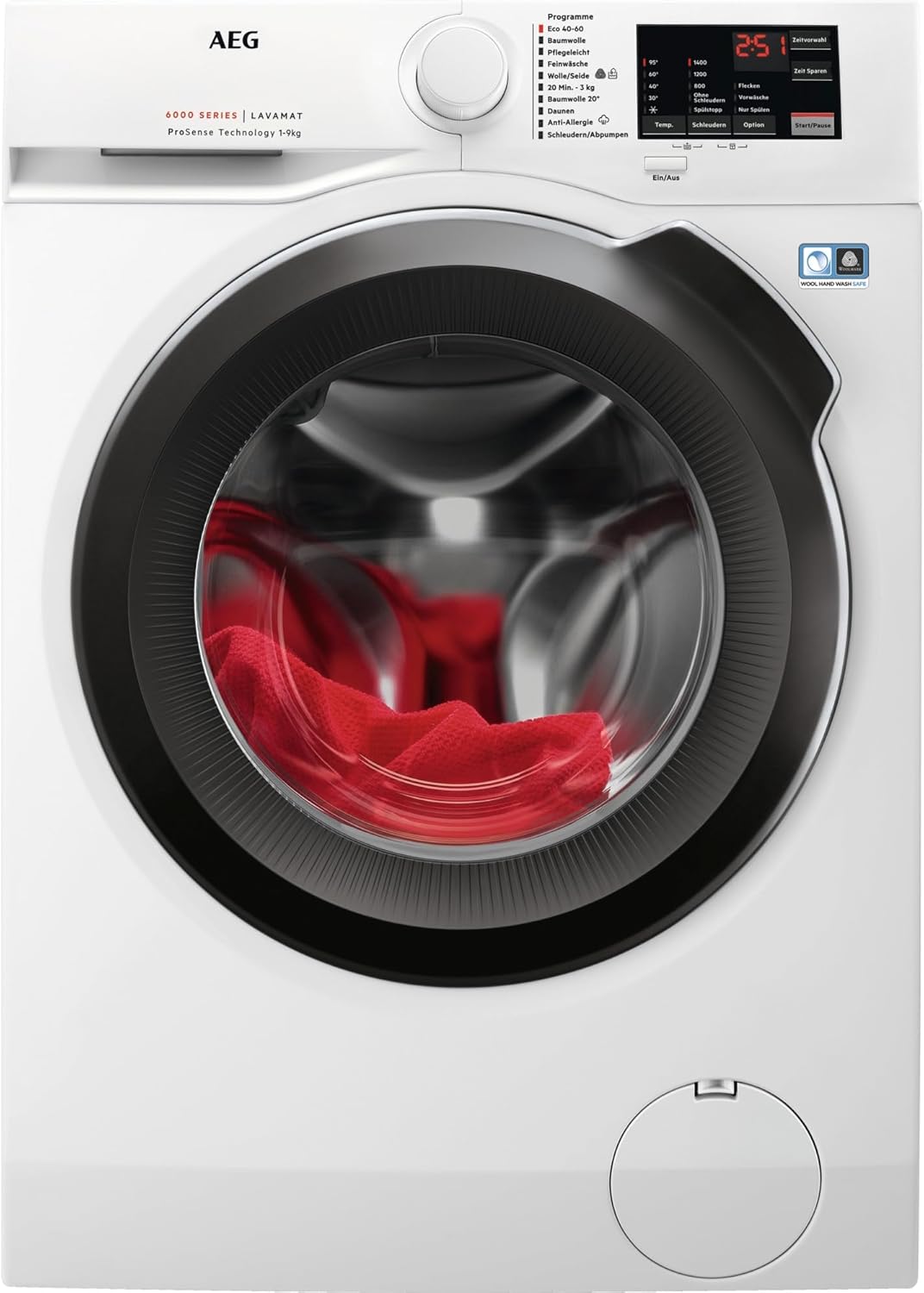 AEG L6AMZ48FL Waschmaschine / Serie 6000 mit ProSense / Mengenautomatik / 8,0 kg / 1400 U/min