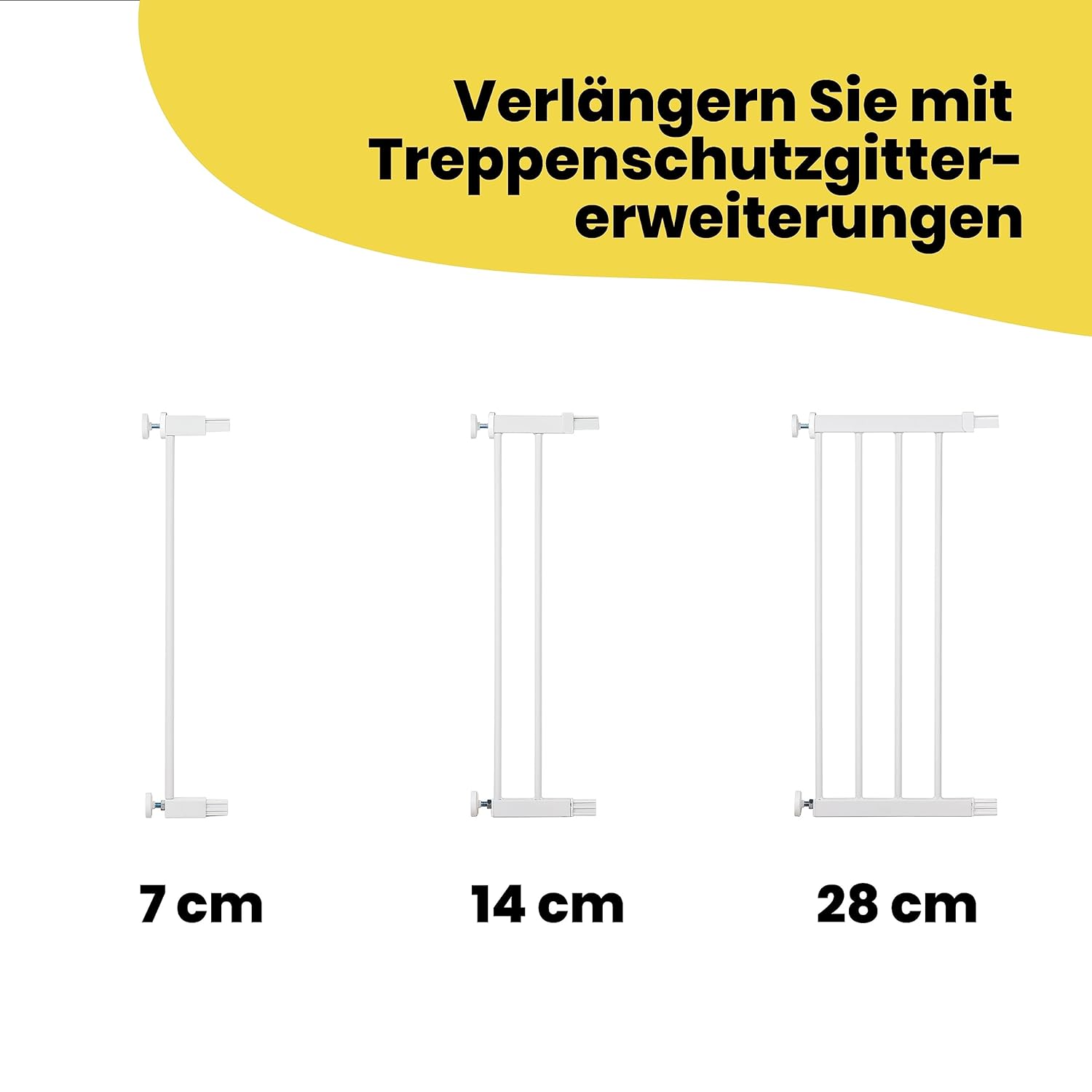 Safety 1st Easy Close Extra Tall, extra hohes (91 cm) Sicherheitsgitter aus Metall, druckfest, ideal für Kinder und Haustiere, mit einer Breite, die sich von 73 auf 80 cm ausdehnen lsst, wei