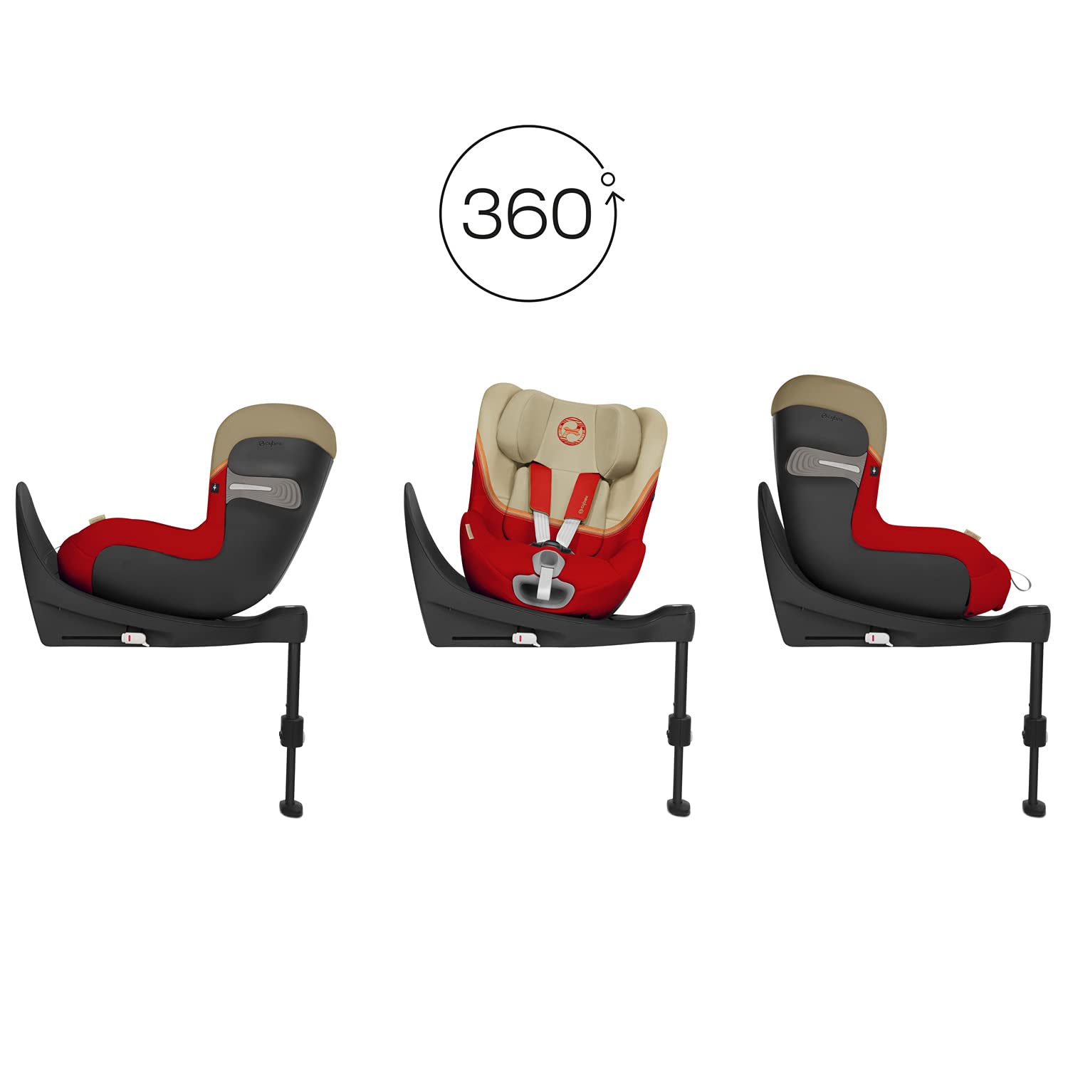 CYBEX Gold Kinder-Autositz Sirona S2 i-Size, Ab ca. 3 Monaten bis 4 Jahren, Max. 18 kg, SensorSafe kompatibel, Granite Black
