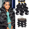 LavishBeauty Body Wave Bundles mit 13x4 HD Lace Frontal