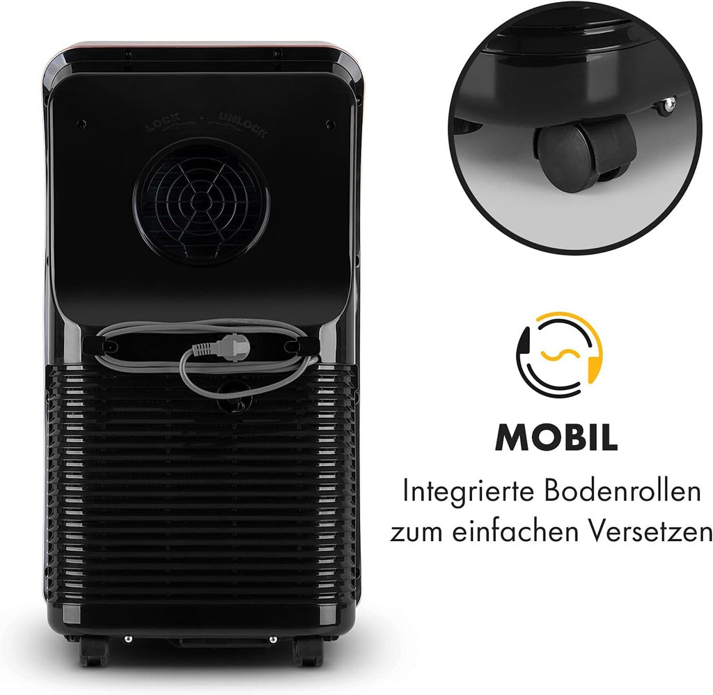 Klarstein Climatizzatore Portatile con Tubo di Scarico, Condizionatore 4-in-1 con Ventilatore, Deumidificatore e Modalità Notturna, Piccolo e Portatile per Casa e Ufficio, Controllo tramite App, 12000 BTU