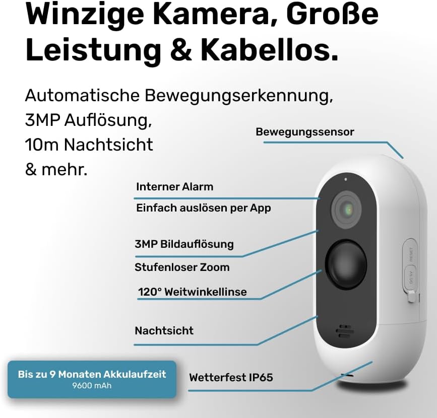 PetTec – Pet Cam Buddy Haustierkamera Futterautomat 8L für Katzen- & Hunde-Trockenfutter – Automatischer Futterspender mit WLAN & App-Steuerung -Inkl. 2-Wege-Audio, Bellerkennung & Nachtsicht