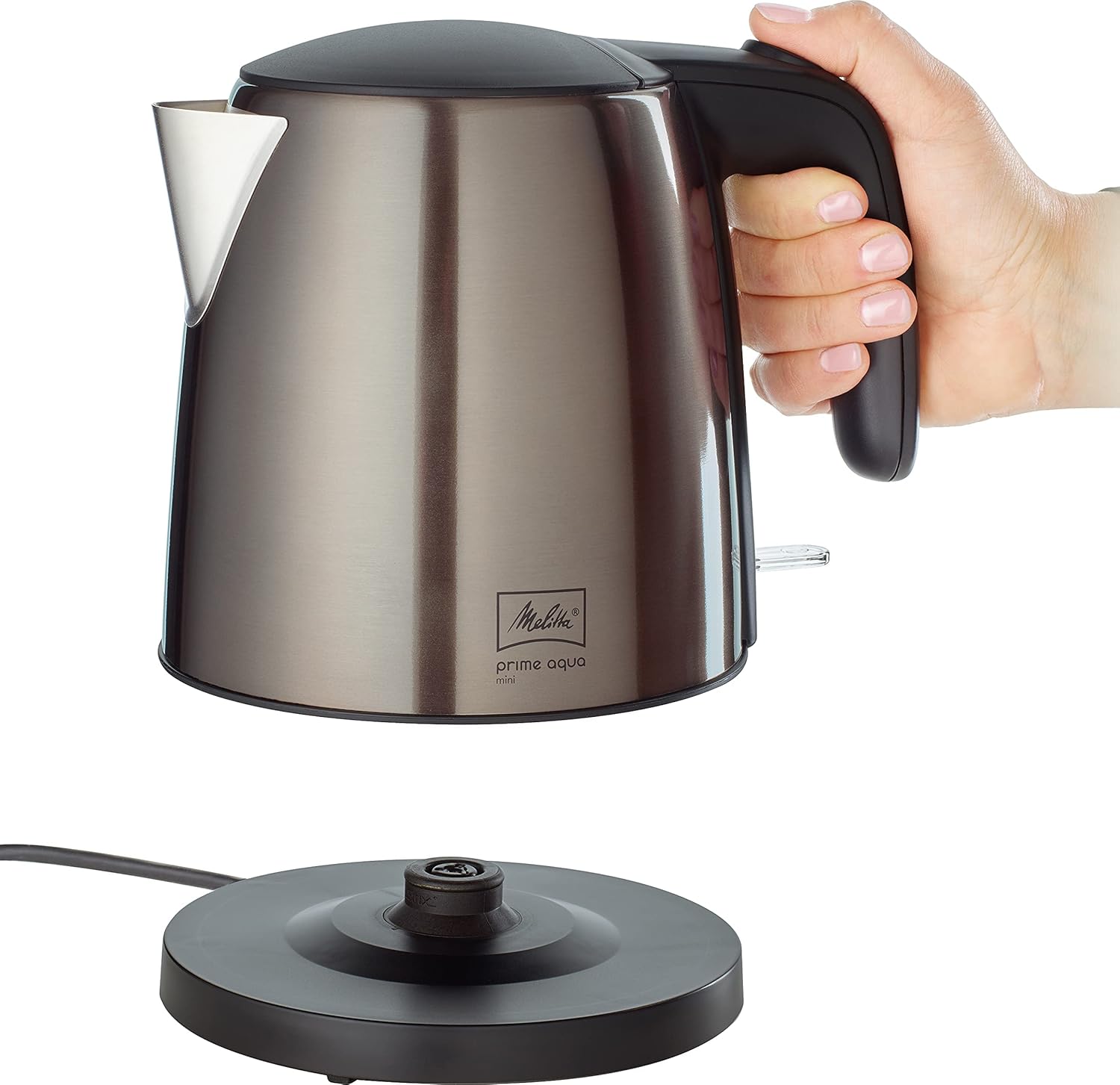 Melitta AromaFresh - Macchina da caffè con filtro - con caraffa in vetro - macinacaffè integrato - funzione timer - 10 tazze - Pure Black