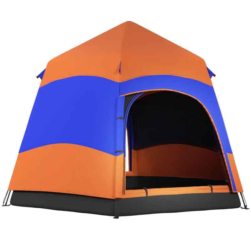 Outsunny Tenda da campeggio pop-up 4-6 persone a doppia parete per esterni