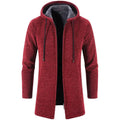 Warme Wolljacke mit Kapuze für Herren