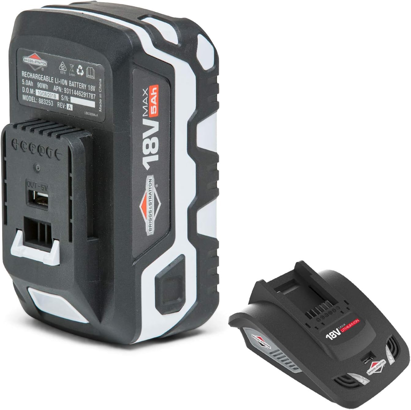 Murray 18V Lithium Ionen Laubbläser Set. IQ18LBK, inklusive 5Ah Batterie und Ladegerät, 225 km/h Blasgeschwindigkeit , 5 Jahre Garantie