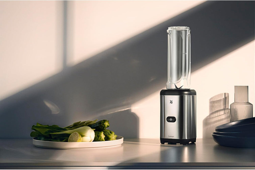 WMF Kult X Mix & Go Mini Smoothie Maker, frullatore, blender elettrico & Gastroback 46110 Contenuto: 700, 1400, 2000ml e tubo per sottovuoto, plastica, Altro