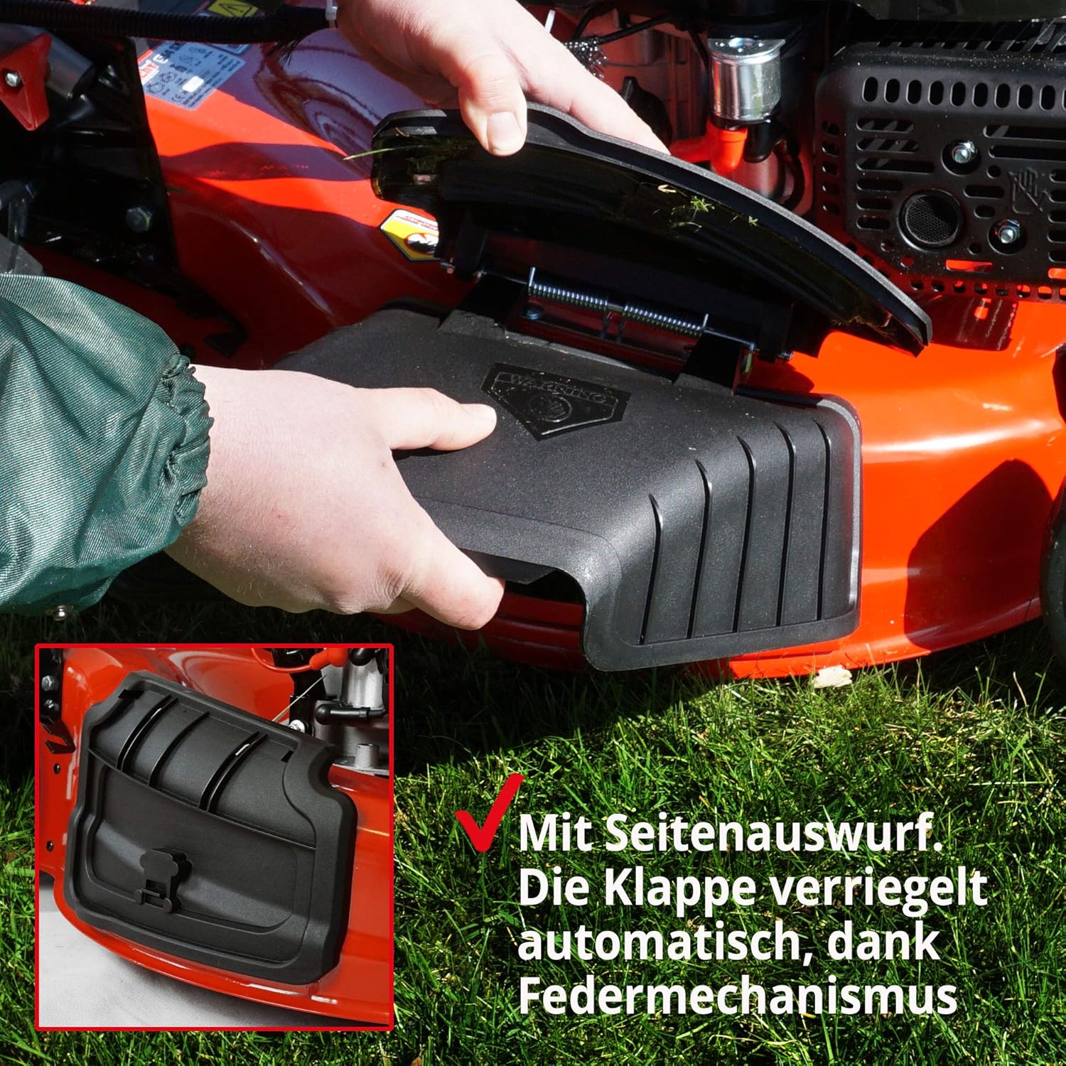 HECHT Rasaerba a benzina 5 in 1 – potente motore ecologico 4 tempi da 4,4 kW (6,0 CV) – avviamento elettrico – larghezza di taglio 53 cm – cesto di raccolta 75 l – trazione sulle ruote – ruote brevettate – tosaerba mulching