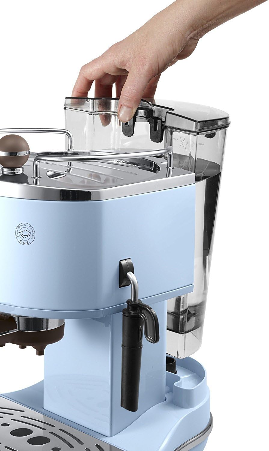 De'Longhi Icona Vintage ECOV 311.GR – Macchina da Caffè Espresso con Funzione Cappuccino, Design Retrò, con Montalatte Manuale, per Caffè in Polvere o Cialde E.S.E., Serbatoio dell’Acqua da 1,4 Litri, Verde