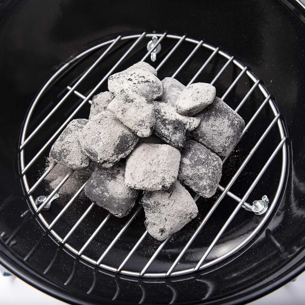Weber Smokey Joe Premium Holzkohlegrill, Ø 37cm Grillfläche, portabeler BBQ Grill mit praktischem Tragebügel, porzellanemaillierten Deckel & Kessel - Smoke Gray (1126704)