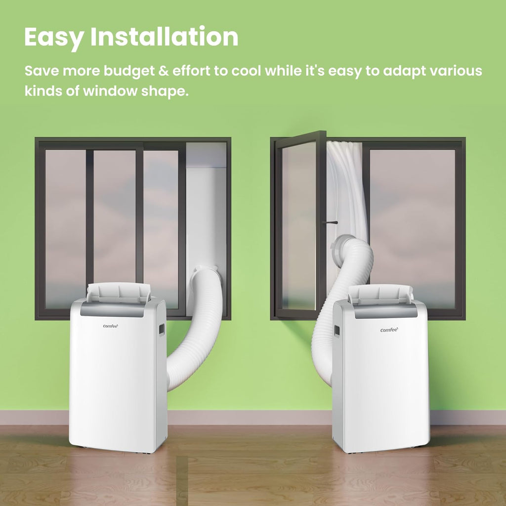 Comfee Condizionatore Portatile Easy Cool 2.0, 7000 BTU 2,0kW, Raffreddamento&Ventilazione&Deumidificazione, Adatto per Ambienti fino a 68m³(25㎡), Controllo tramite APP/Alexa/Google Home/IFTTT, Climatizzatore Portatile con Tubo di Scarico