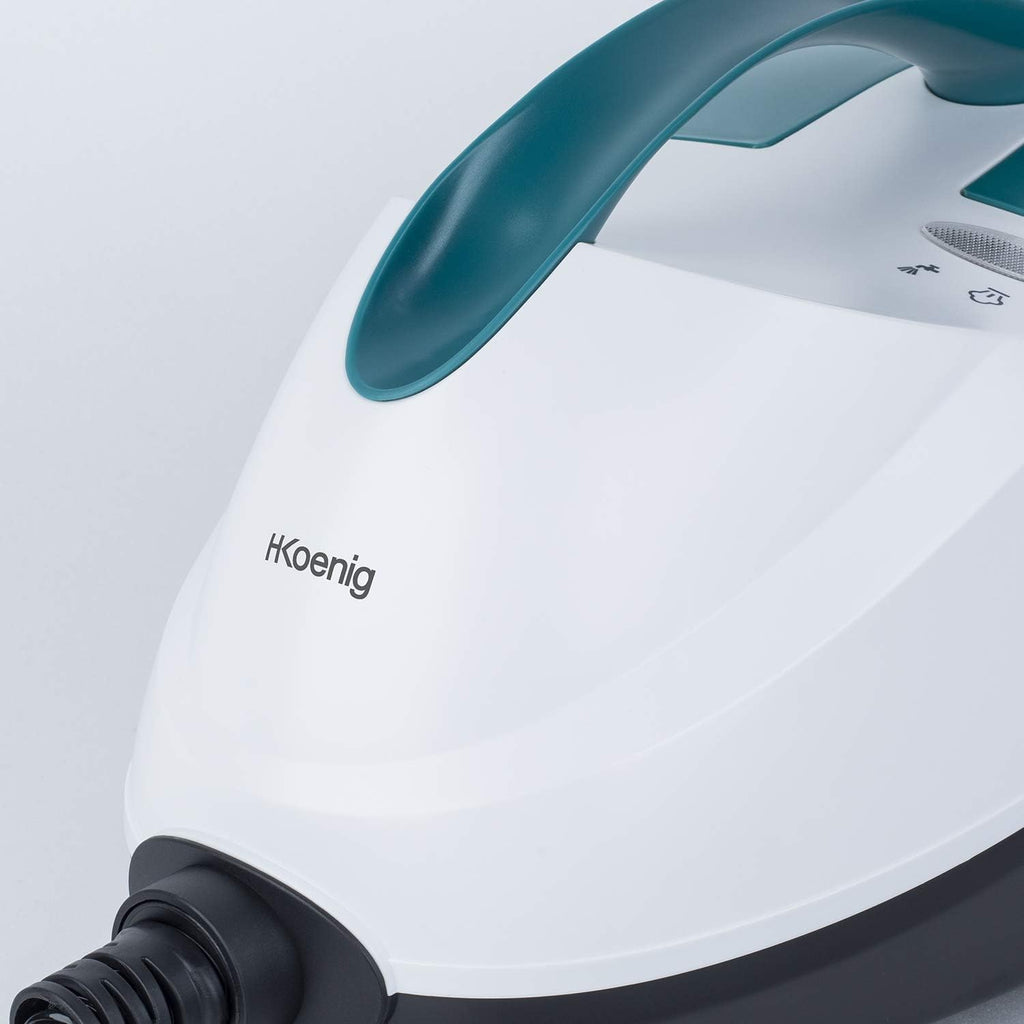 H.Koenig Dampfreiniger NV6200 / 4 bar / Autonomie 45 min / bereit in 8 min / leistungsstark 2000W / kompakt / Multifunktion Haus Büro Mbel Auto / 10 Zubehrteile inklusiv, Gelb/Schwarz