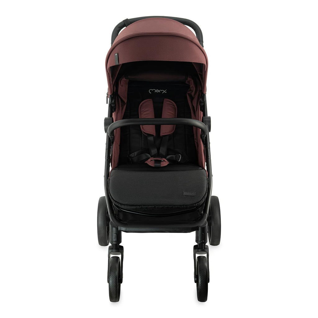 MoMi Passeggino CLARA, Passeggino dai 6 mesi in su, fino a 22 kg di peso corporeo, cintura di sicurezza a 5 punti, sacco coprigambe, portabicchieri, cestino della spesa, borsa per il cambio, zanzariera e parapioggia