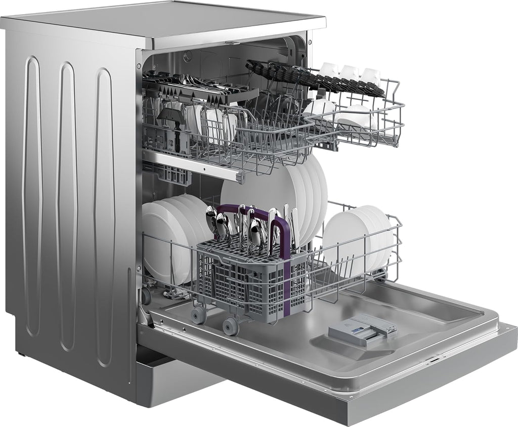 Beko BDFN26420W b300 Lavastoviglie a libera installazione, integrabile, 14 coperti, Motore ProSmart Inverter, TrayWash, HygieneIntense, 6 programmi, WaterSafe+, Bianco