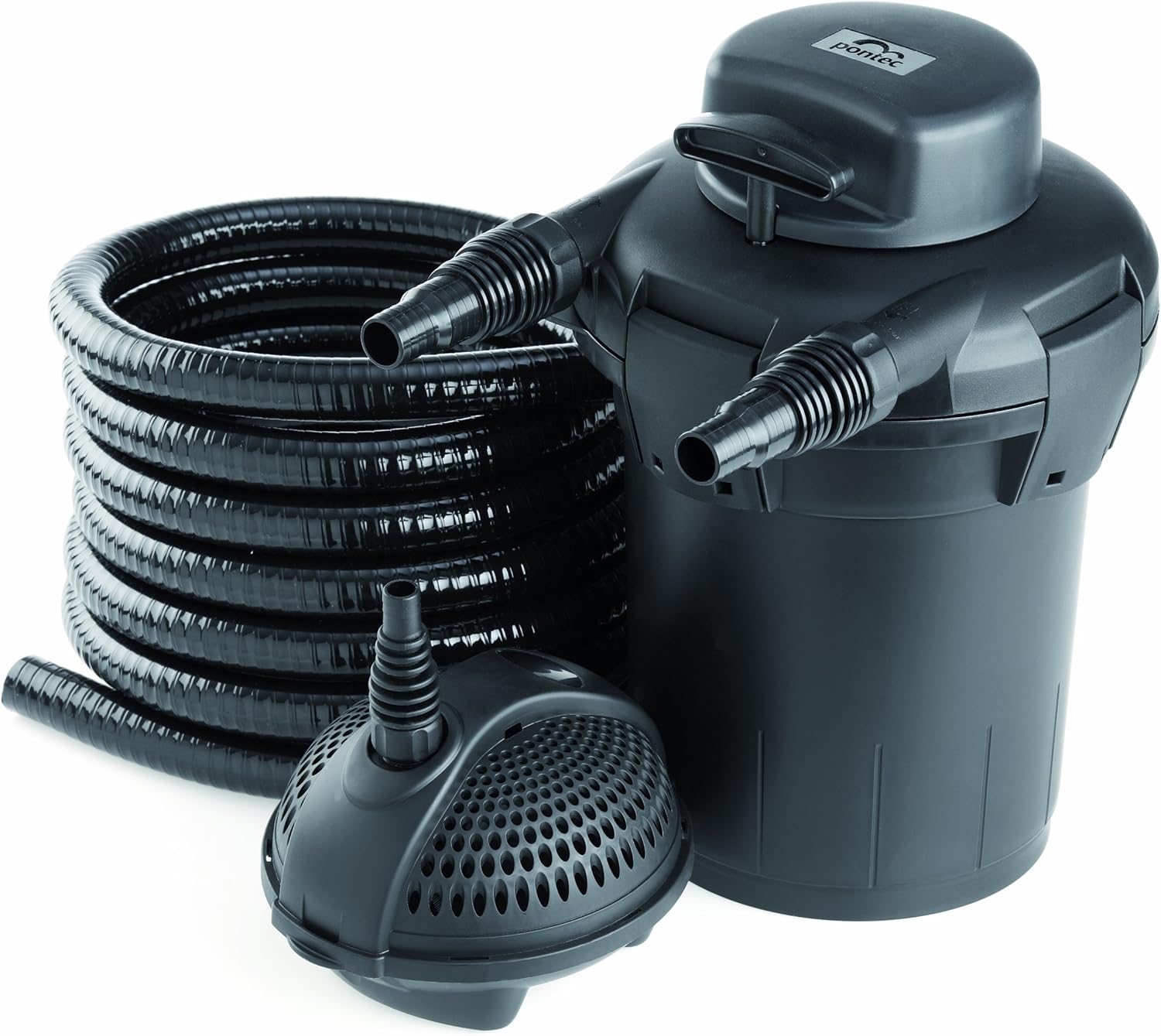 Pontec 57146 PondoPress Set 10000 - Druckfilter-Komplettset inklusive Filterpumpe und UVC-Technik / Teichfilter / Außenfilter