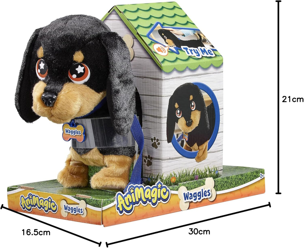 Animagic 31290 Waggles, il Bassotto che Scodinzola, Animale Domestico Elettronico, dai 4 anni