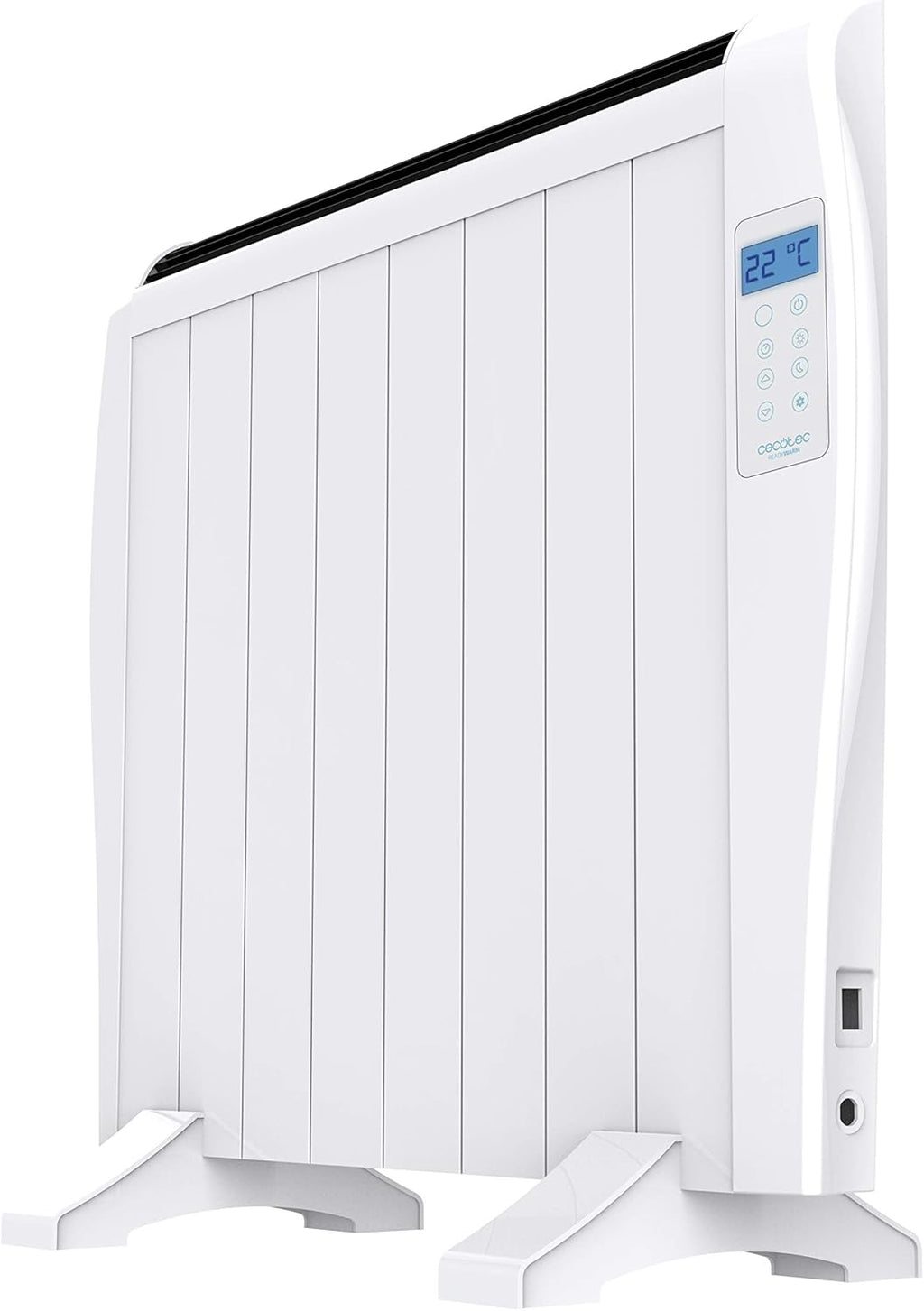 Cecotec Flachheizkrper mit Fernbedienung ReadyWarm 2500 Thermal. 1800 W, 12 Elemente aus Aluminium, LCD-Bildschirm, 3 Heizungsmodi, Timer, Slim Design, berhitzungsschutz Overprotect System