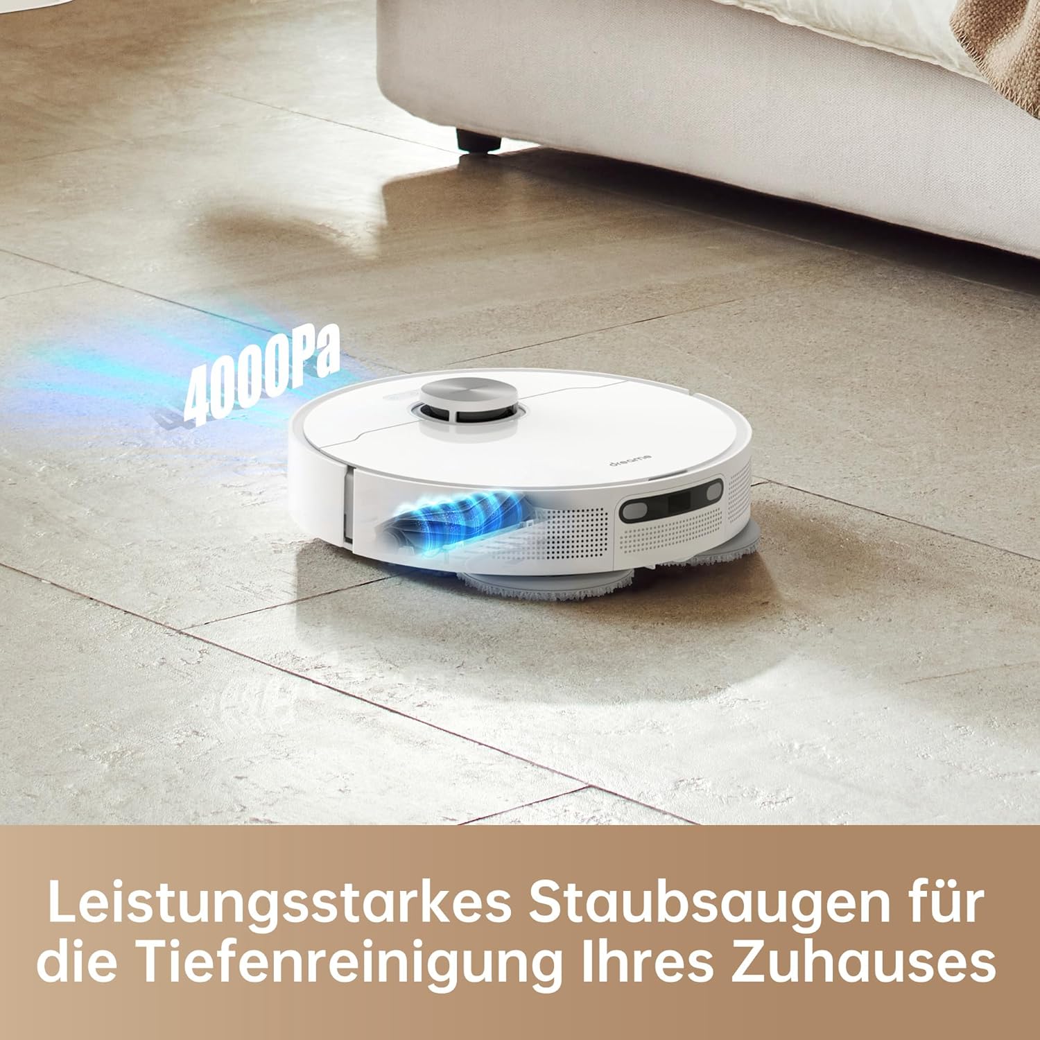 dreame L10 Prime Saugroboter und Wischroboter mit Automatischer Waschstation von Wischpads, 7mm Mopanhebung, LDS Navigation, 4000Pa Saugleistung, 3D Mapping, WiFi/APP