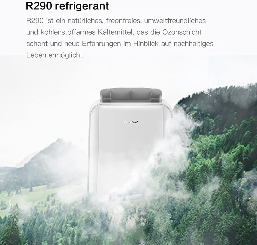 Comfee Condizionatore Portatile Easy Cool 2.0, 7000 BTU 2,0kW, Raffreddamento&Ventilazione&Deumidificazione, Adatto per Ambienti fino a 68m³(25㎡), Controllo tramite APP/Alexa/Google Home/IFTTT, Climatizzatore Portatile con Tubo di Scarico
