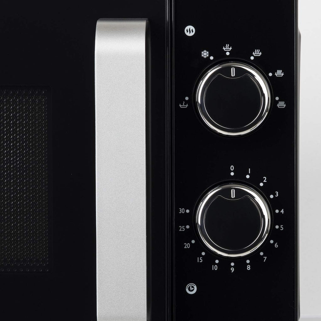H.Koenig Microonde e Grill 2 in 1 VIO9, 25L, Piatto Girevole 27cm, 10 Livelli di Cottura fino a 1000W, Scongelamento, Cottura Combinata, Display LCD