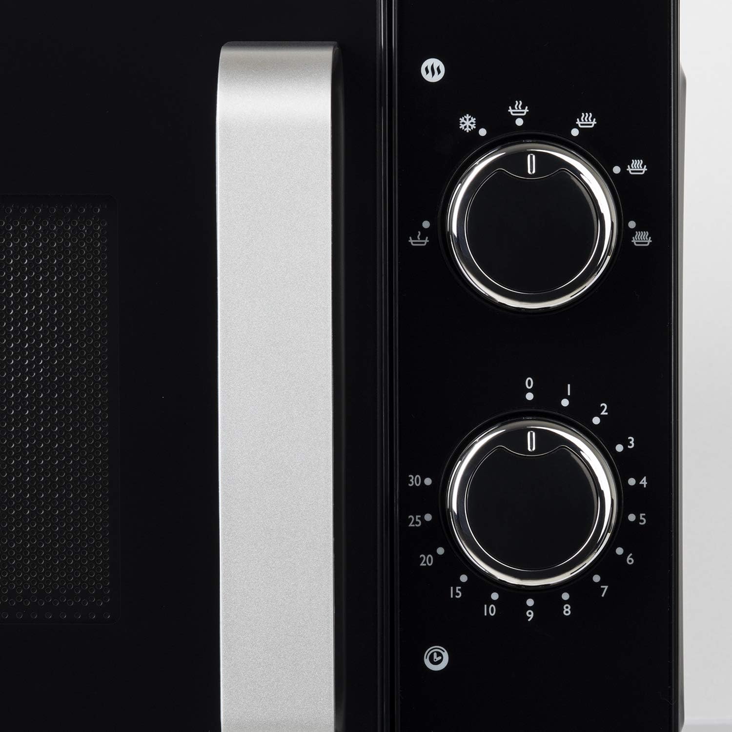 H.Koenig Microonde e Grill 2 in 1 VIO9, 25L, Piatto Girevole 27cm, 10 Livelli di Cottura fino a 1000W, Scongelamento, Cottura Combinata, Display LCD