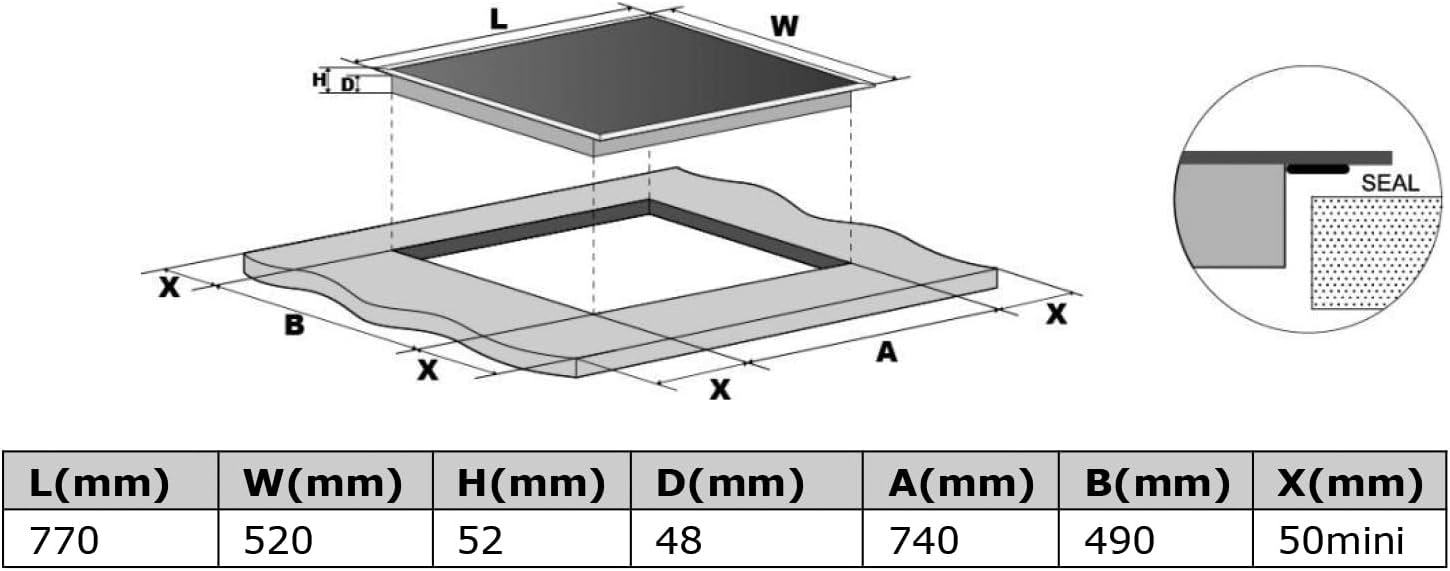 KKT KOLBE Autarkes Herdset | 60cm Einbaubackofen BO8805SS | 59cm Induktionskochfeld IH85900RL | Grill | Heißluft | Automatik-Timer | 2-fach Wärmeschutzverglasung | Kindersicherung | SET8805IH859RL
