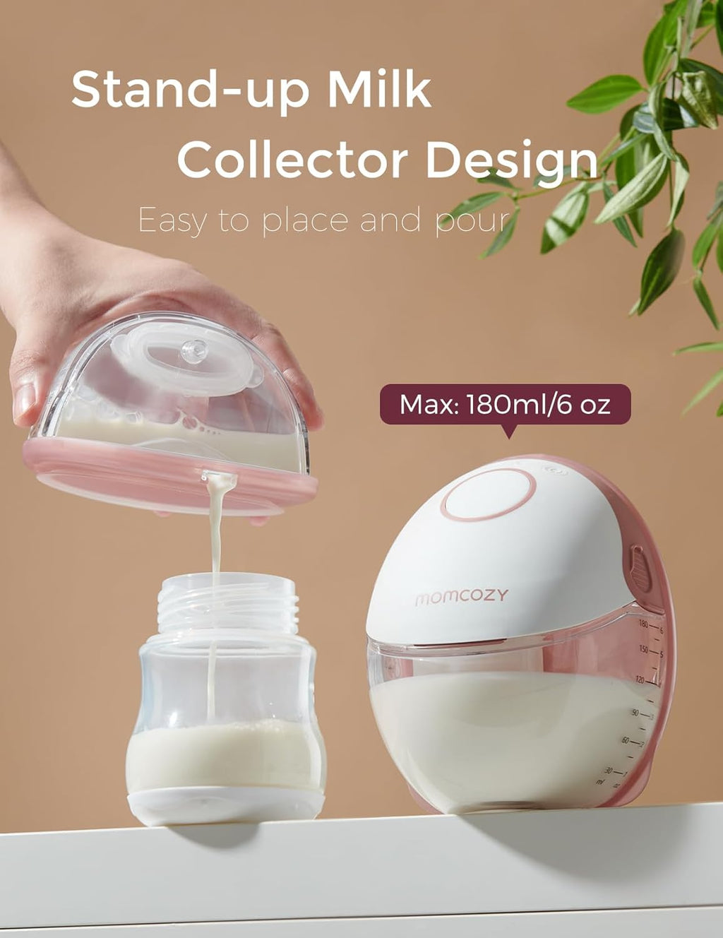 Momcozy Milchpumpe Mobile Style| M6, Tragbare Stillpumpe, Idealer Rhythmus für mehr Milch, DoubleFit-Flansch, mehr Passform und Diskretion mit 3 Modi und 9 Stufen - 24 mm (2, Grau)