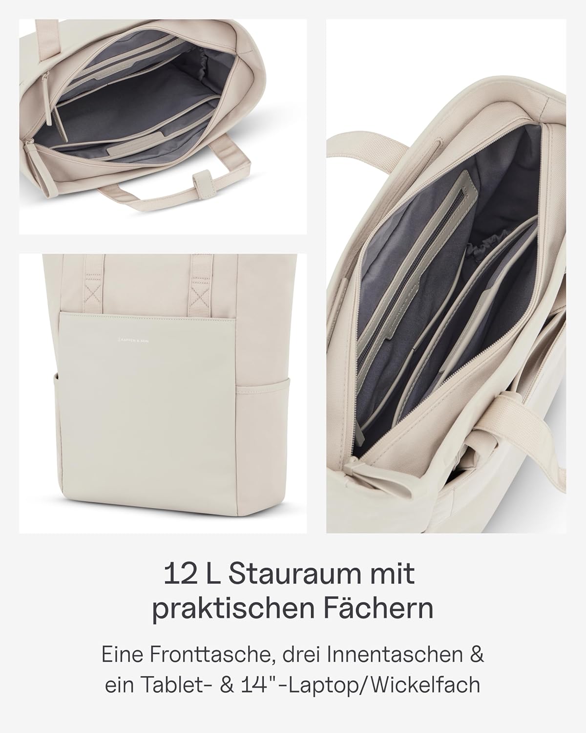 Kapten & Son Rucksack Lindby Diaper Set 12 L | 2in1 Wickelrucksack & Wickeltasche mit Kinderwagen- und Kofferbefestigung | inklusive Kulturtasche, Wickelunterlage & isolierter Flaschenhalter